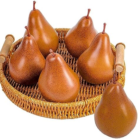 Emivery 6Pcs Artificial Pears Set for Home Decor