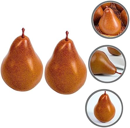 Healifty 2Pcs Lifelike Fake Pears Artificial Fruit Decor