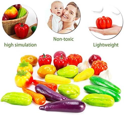 24 PCS Realistic Artificial Vegetables Decor Set