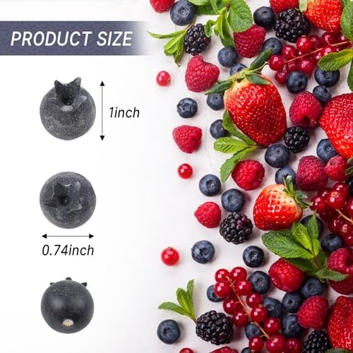 Frost Blueberry Artificial Fruit 50 Pcs Decor Prop