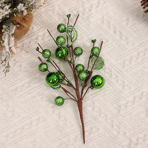 3Pcs Artificial Christmas Berry Stems Branches for Decor