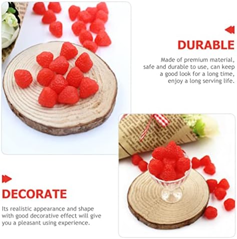 Gadpiparty 50pcs Artificial Strawberries for Home Decor and Photography