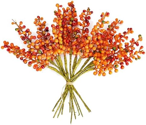 Belupai 12Pcs Artificial Berry Stems 9in Fall Picks