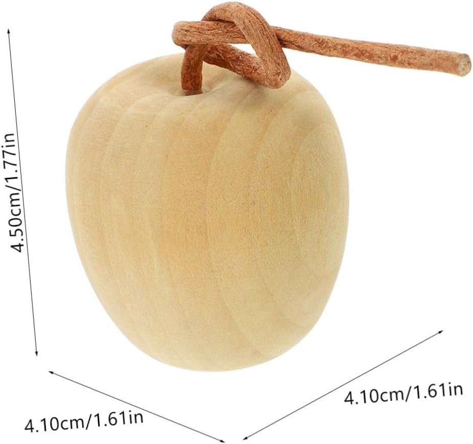 4pcs DIY Unpainted Wood Fruit Ornaments for Creative Crafts