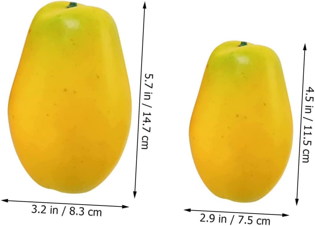 2pcs Artificial Pawpaw Decor for Home and Photography