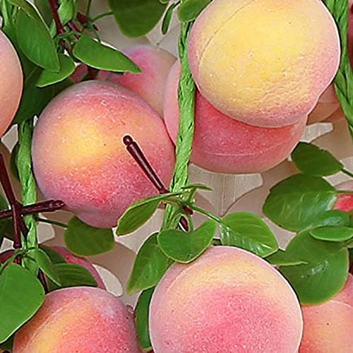 2pcs Artificial Pink Peach Hanging Vines Realistic Decor