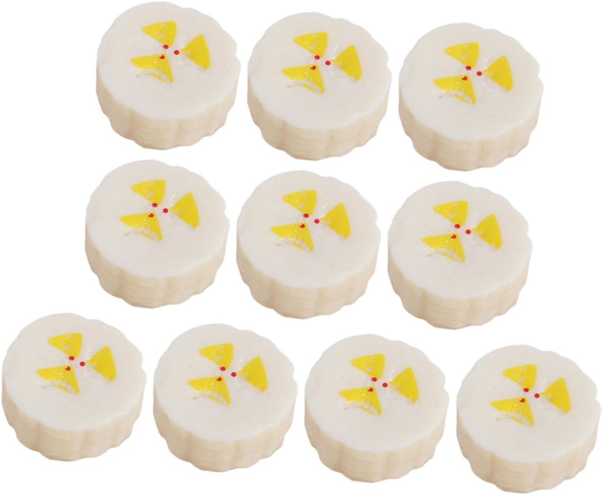 STOBAZA 10pcs Lifelike Artificial Banana Slices Decorations