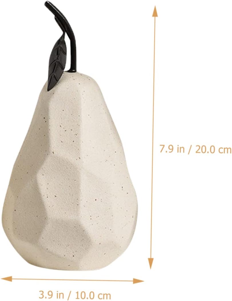 Ceramic Pear Sculpture Adorable Desktop Decor