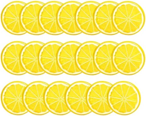 20PCS Yellow Artificial Lemon Slices for Home Wedding Photography