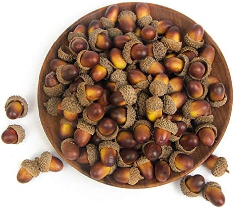 Gatuida Artificial Acorns 60PCS Autumn Decor Fake Fruit Props