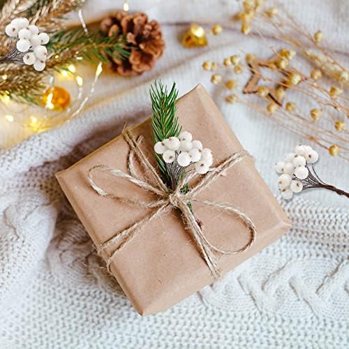 Christmas Foam Frost Berries Garland Decor White