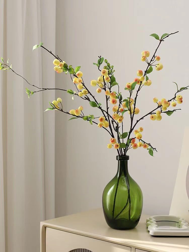 41 Inch Artificial Apples Branch Yellow