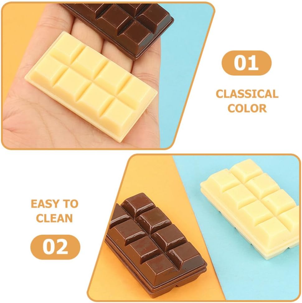 Vaguelly Fake Chocolate Bar Resin Beads for DIY Decor