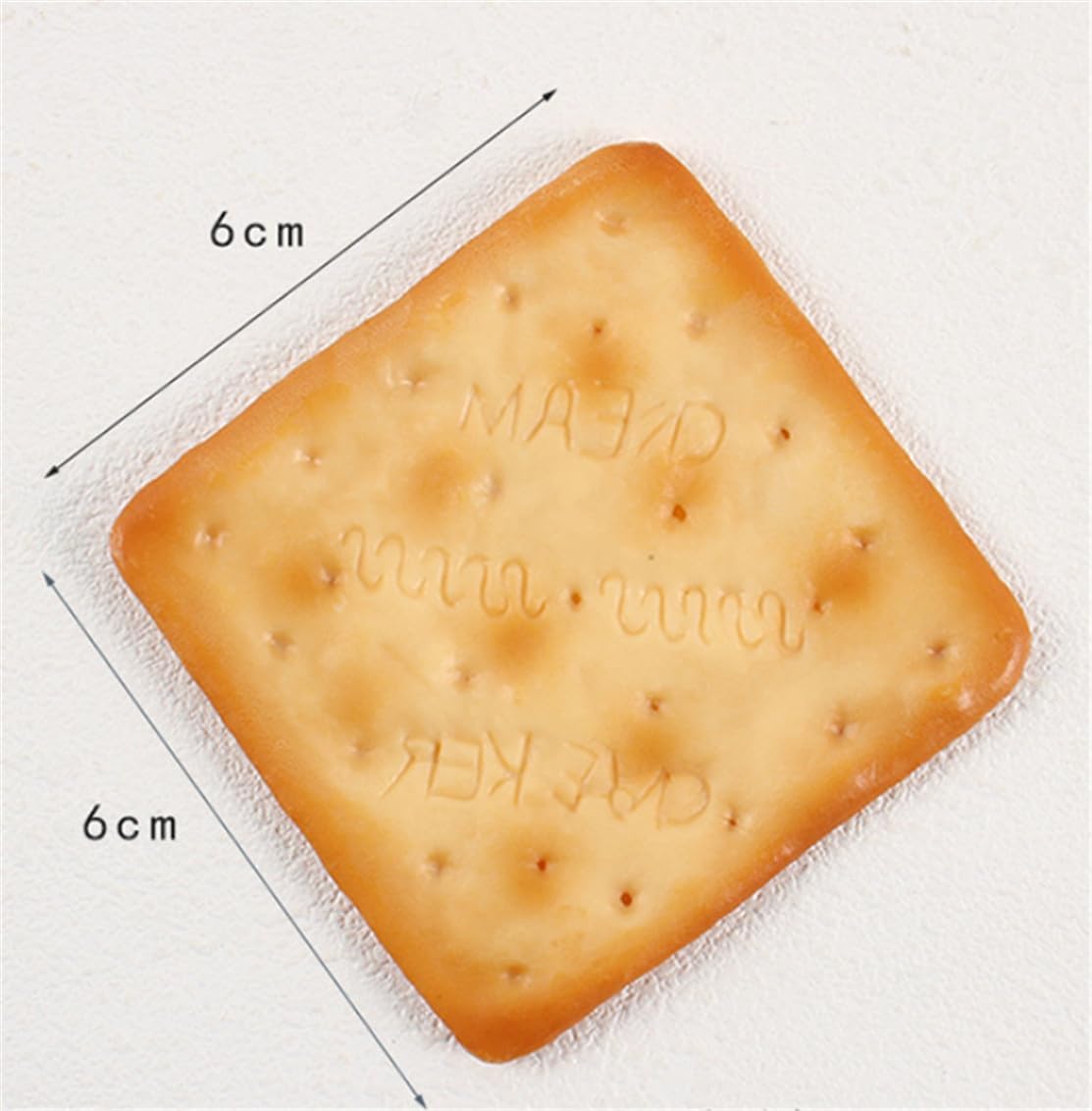 6Pcs Realistic Artificial Soda Cracker Decorative Biscuit Props