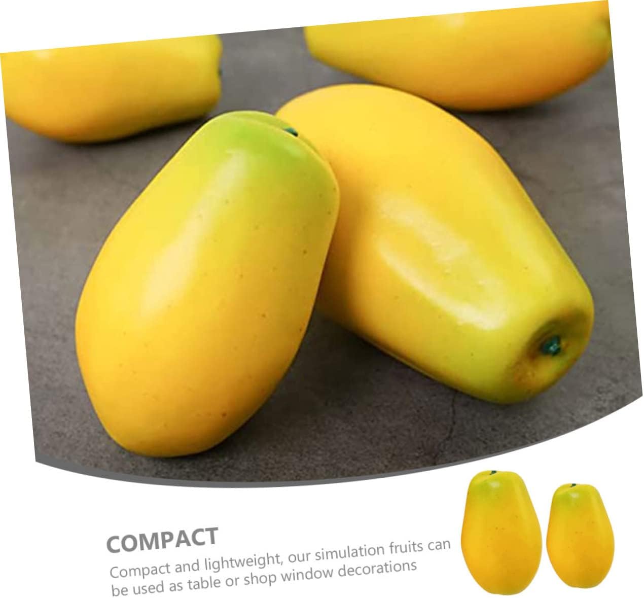2pcs Artificial Pawpaw Decor for Home and Photography