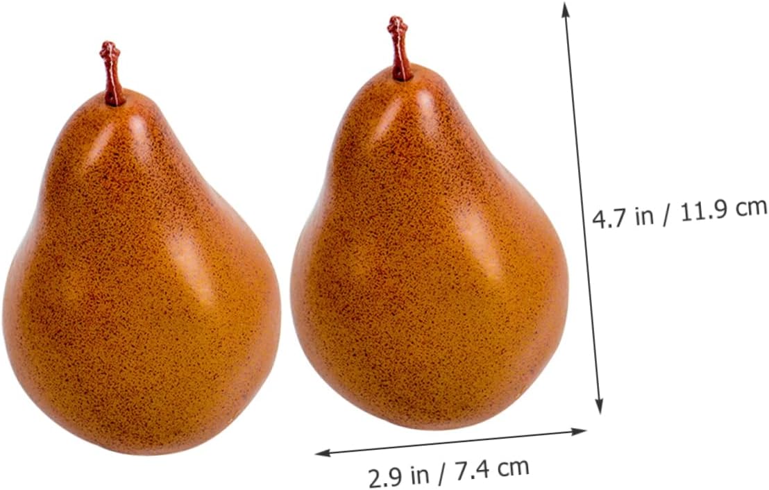 iplusmile 2Pcs Lifelike Faux Pears Artificial Fruit Decor