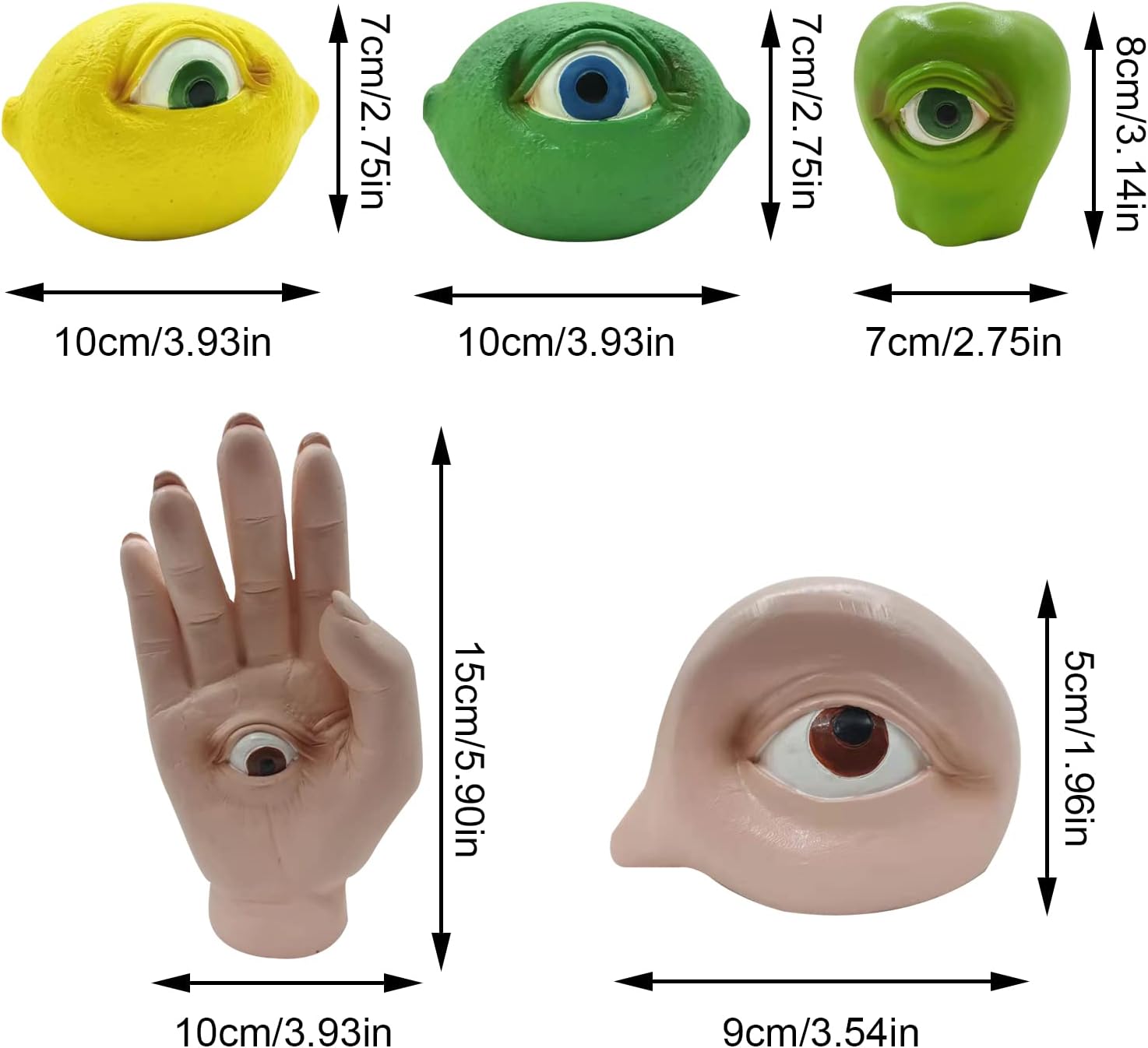 Halloween Artificial Lemon Ornament with Eye