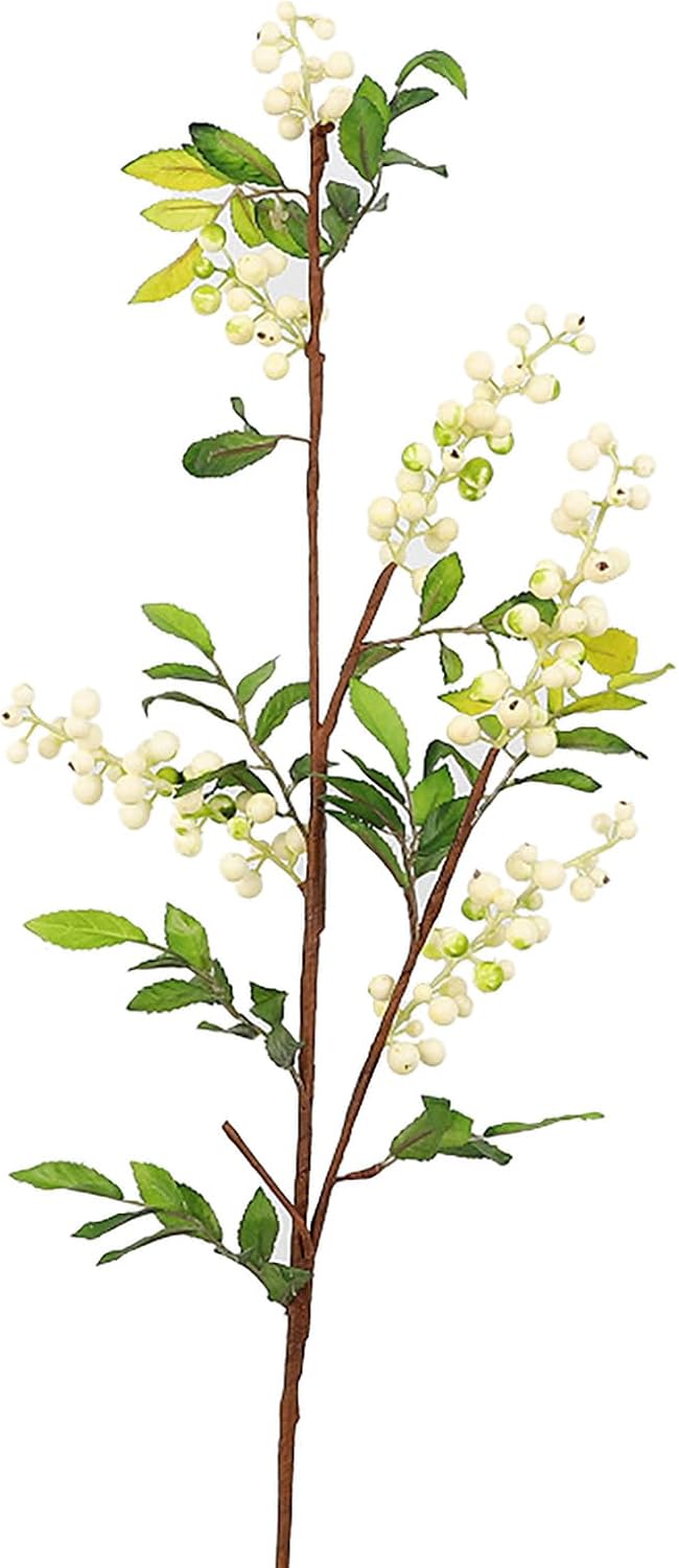 Realistic Artificial Fruit Branches White Home Decor