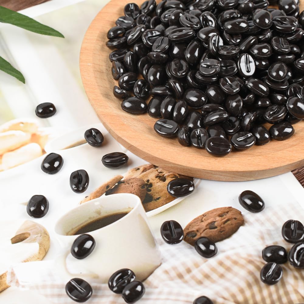 Realistic Artificial Coffee Beans 300 Pcs 11 Scale