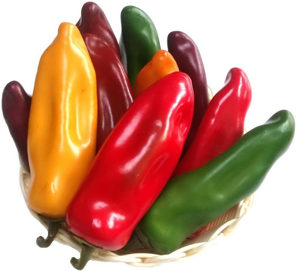 Gresorth 10pcs Artificial Lifelike Chili Pepper Decoration