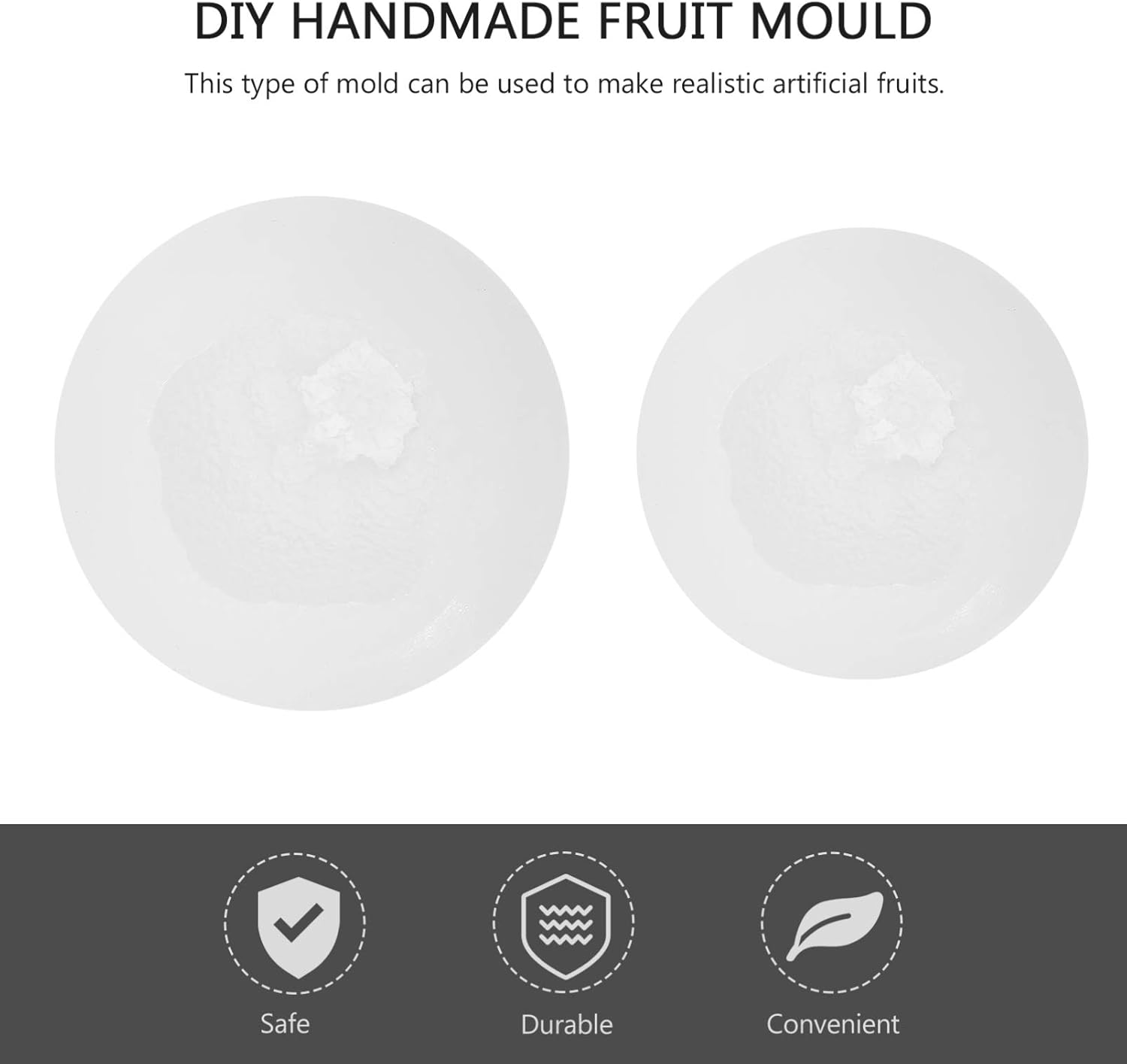 KICHOUSE 2pcs Silicone Fruit Mold for DIY Projects
