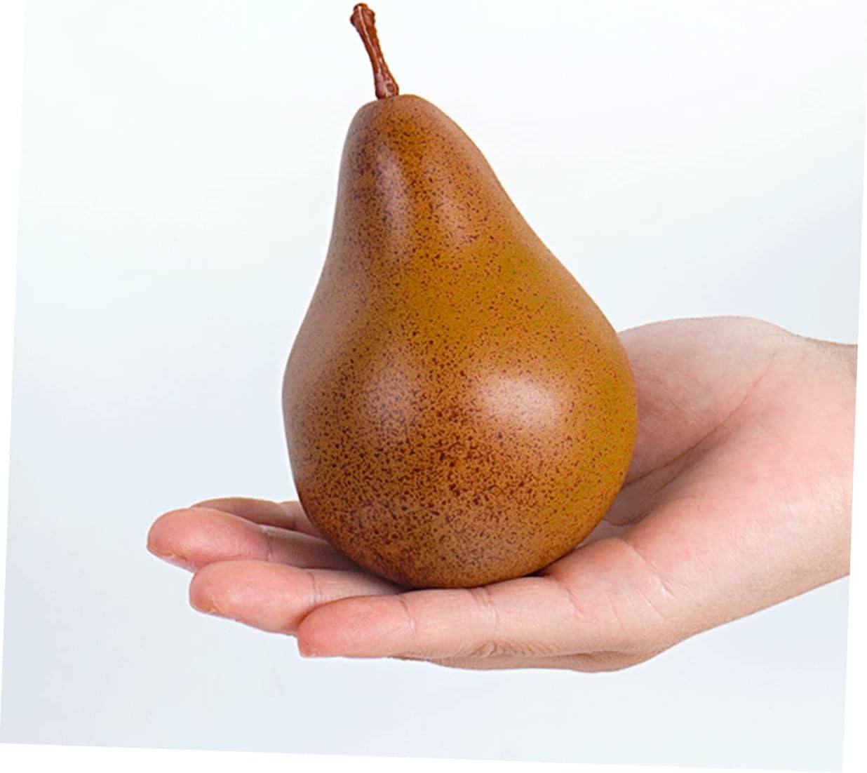 6pcs Faux Pears Decorations Lifelike Artificial Fruit Models for Home Kitchen Office and Restaurant