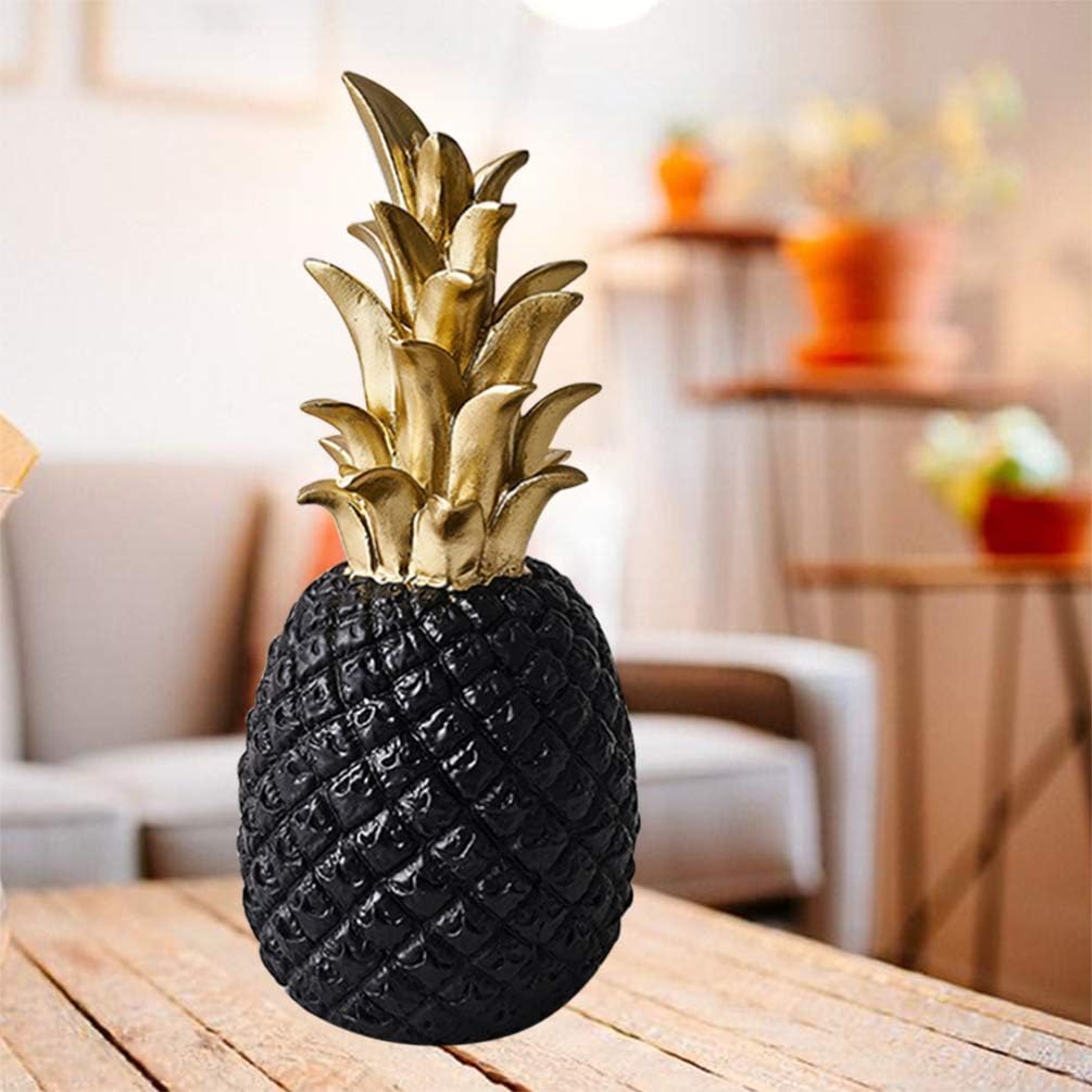 Hemoton Realistic Black Pineapple Artificial Fruit Resin Decoration
