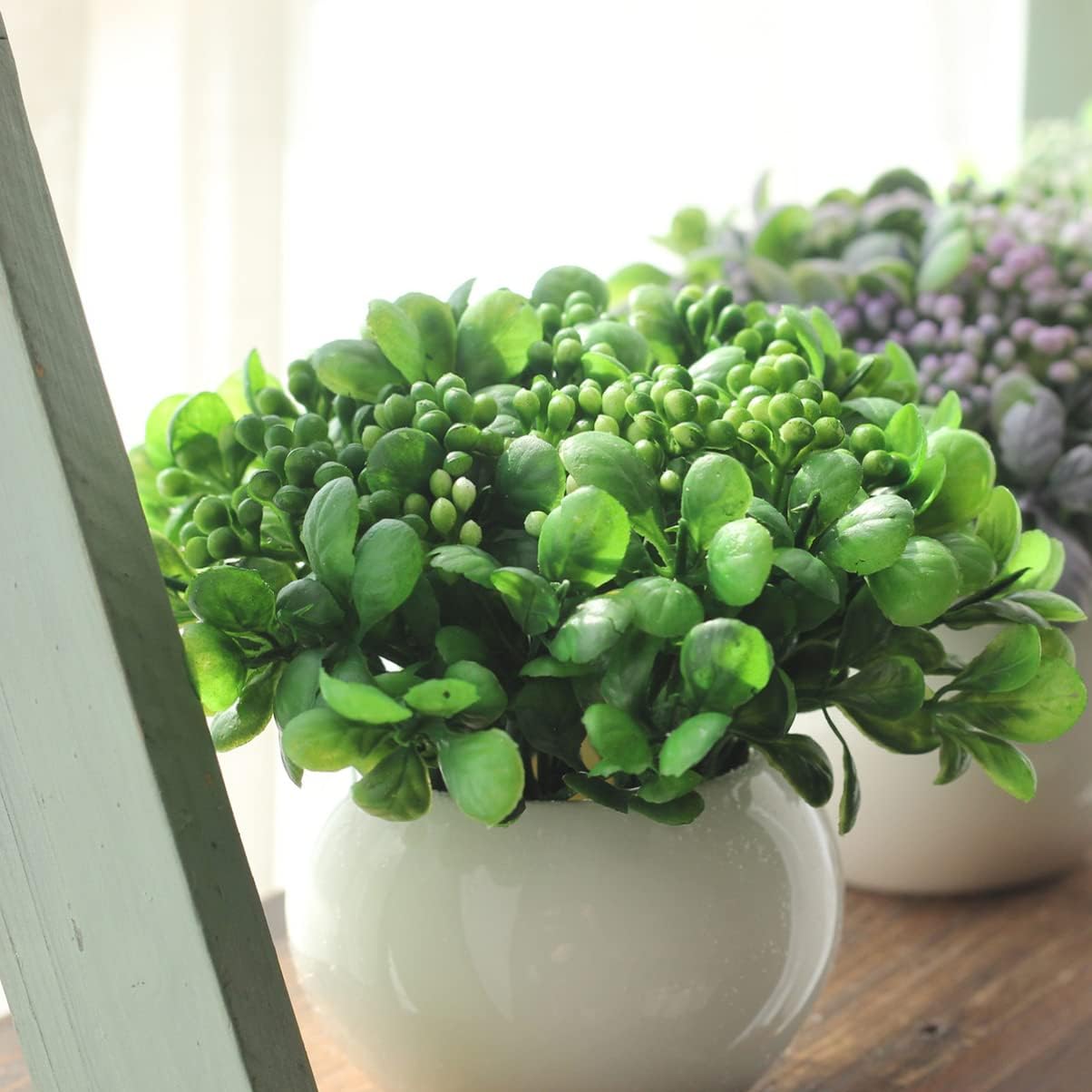 NUOBESTY 5pcs Lifelike Artificial Berries White Decor