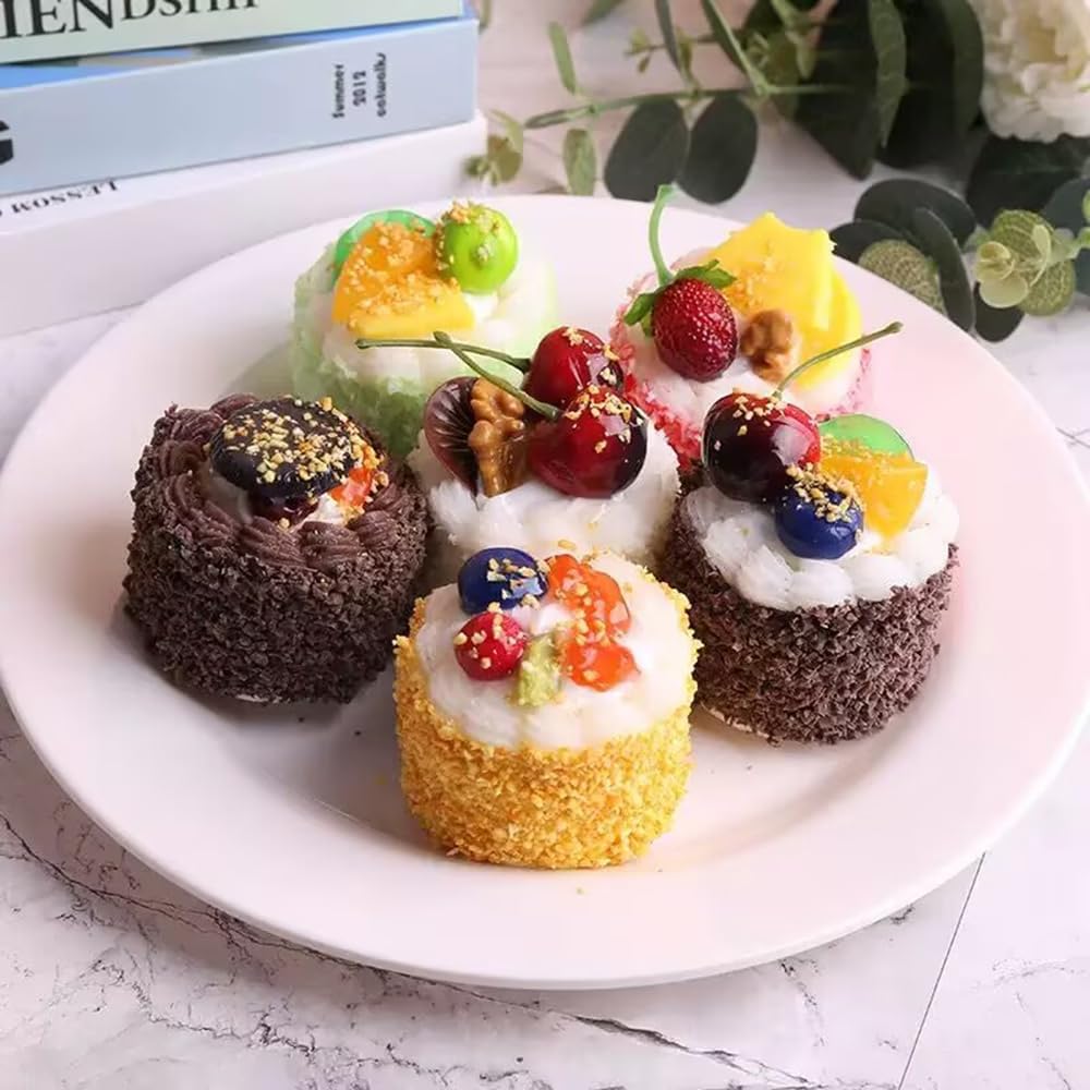 6PCS Artificial Cakes for Decor and Photography