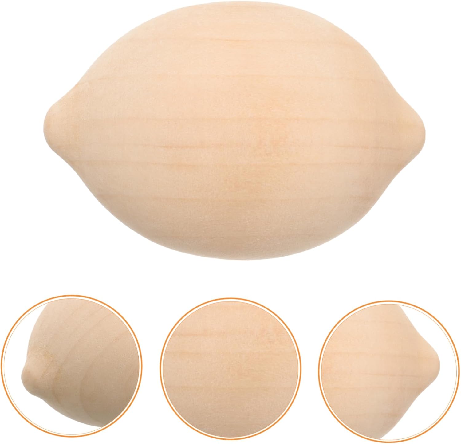 5Pcs Unfinished Wooden Lemon Decor Kit for DIY Painting