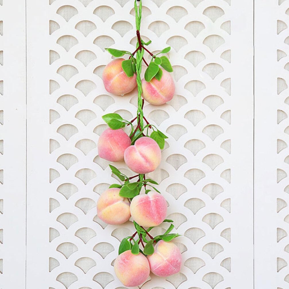 VOSAREA Artificial Peach Pendant 3pc Set