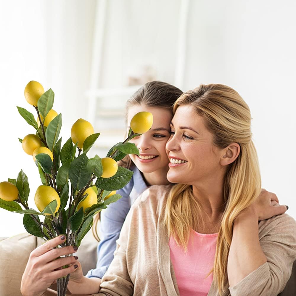 Artificial Lemon Branch for Vase Home Party Decor
