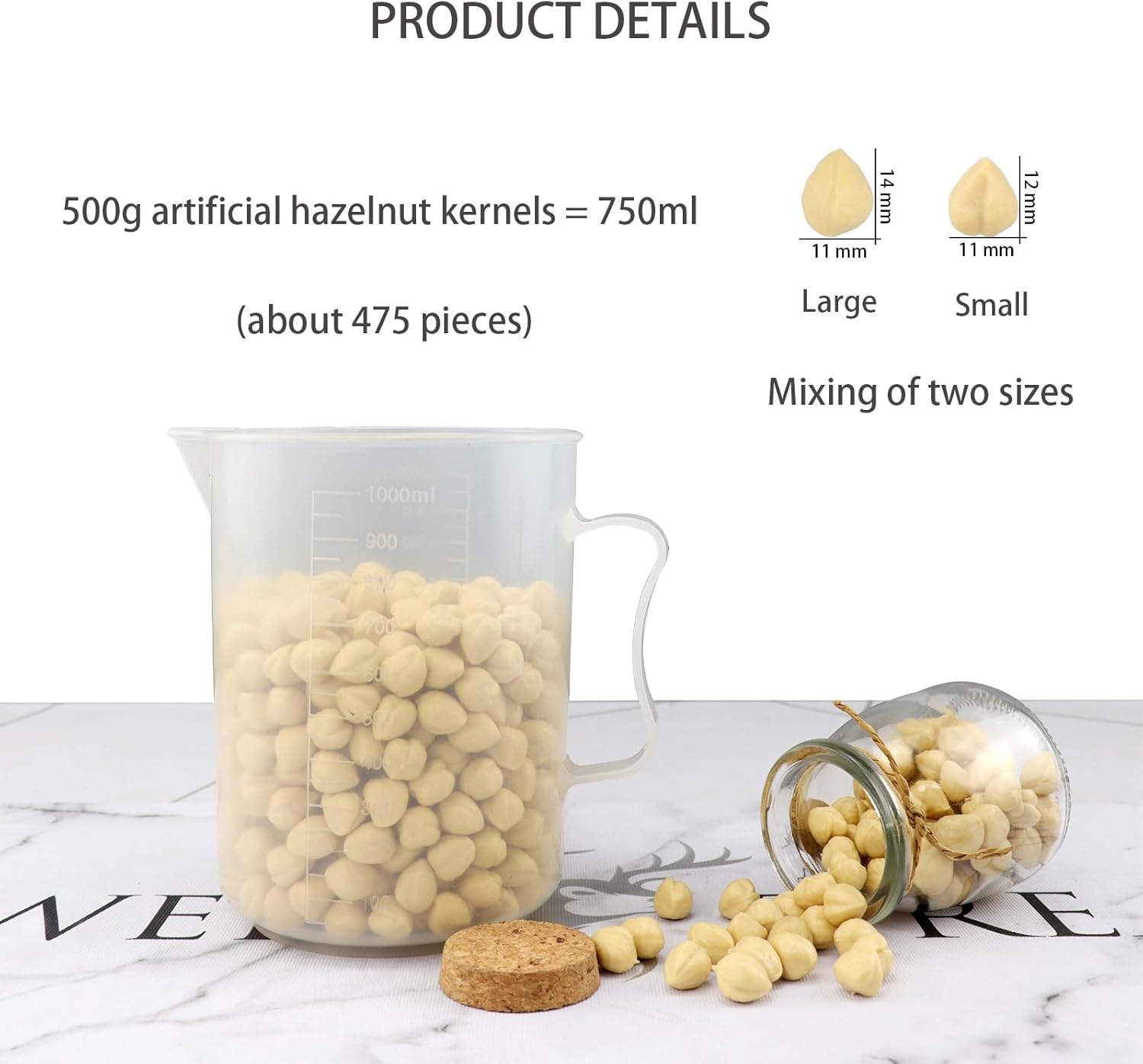 Artificial Hazelnut Kernels 500g for Home Kitchen Decoration