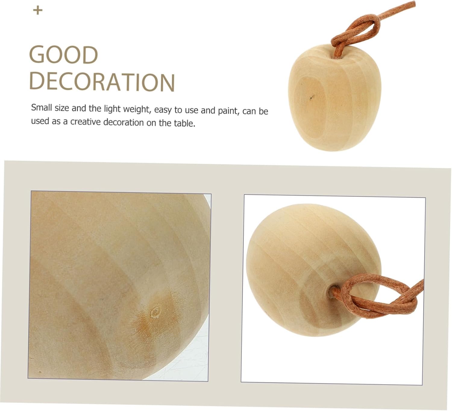 4pcs DIY Unpainted Wood Fruit Ornaments for Creative Crafts