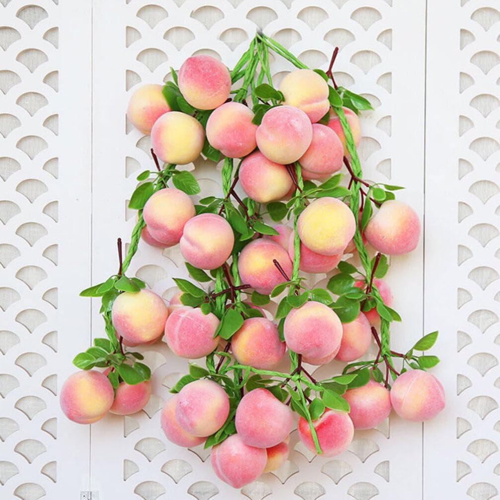 VOSAREA Artificial Peach Pendant 3pc Set