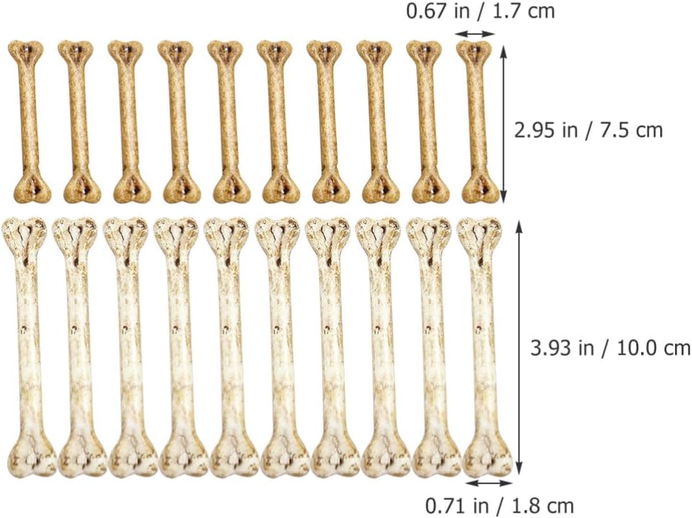 EXCEART 20pcs Mini Skeleton Bones Decoration Prop