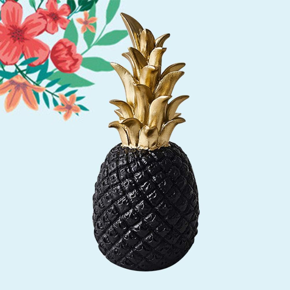 Hemoton Realistic Black Pineapple Artificial Fruit Resin Decoration