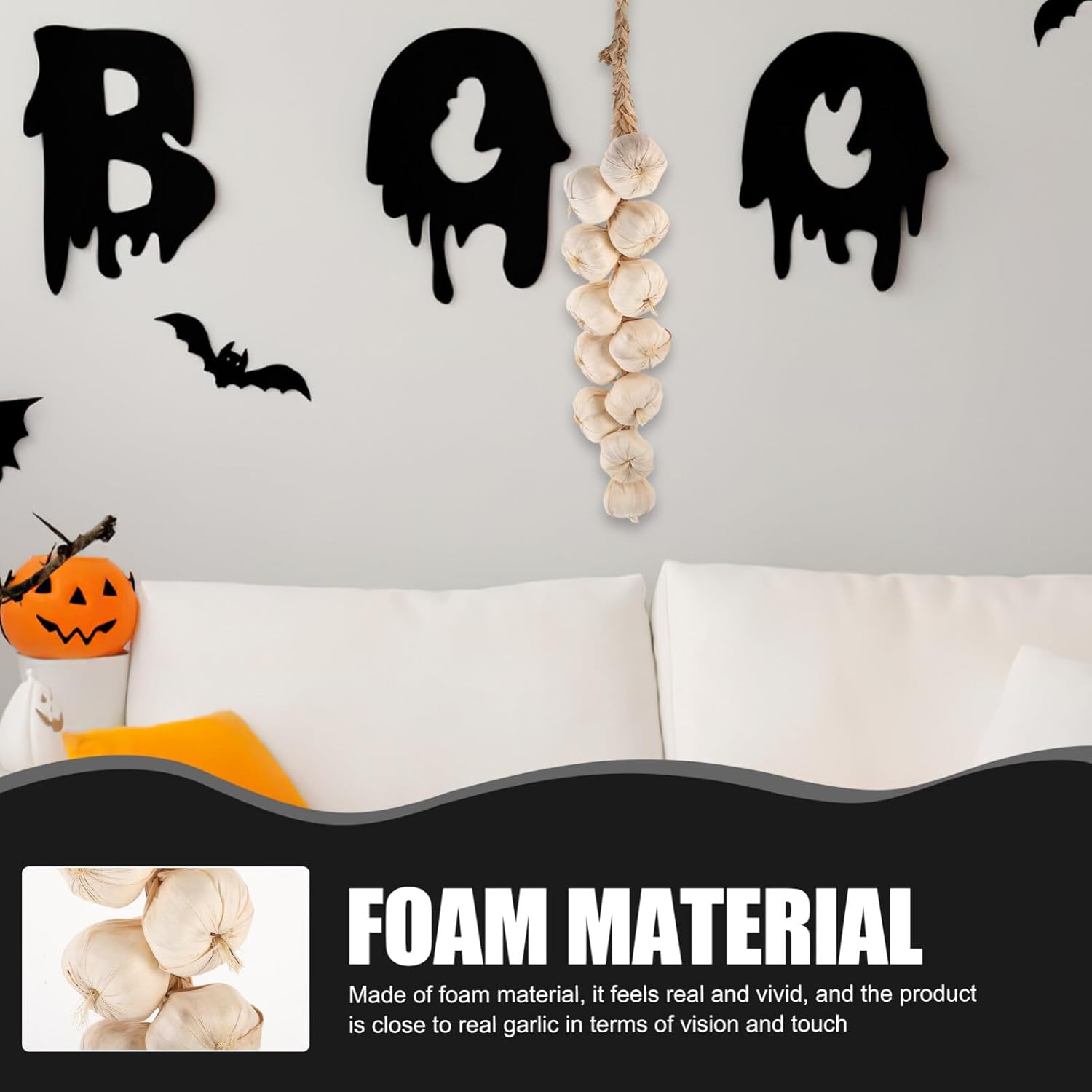 Cabilock Artificial Garlic String Halloween Decor