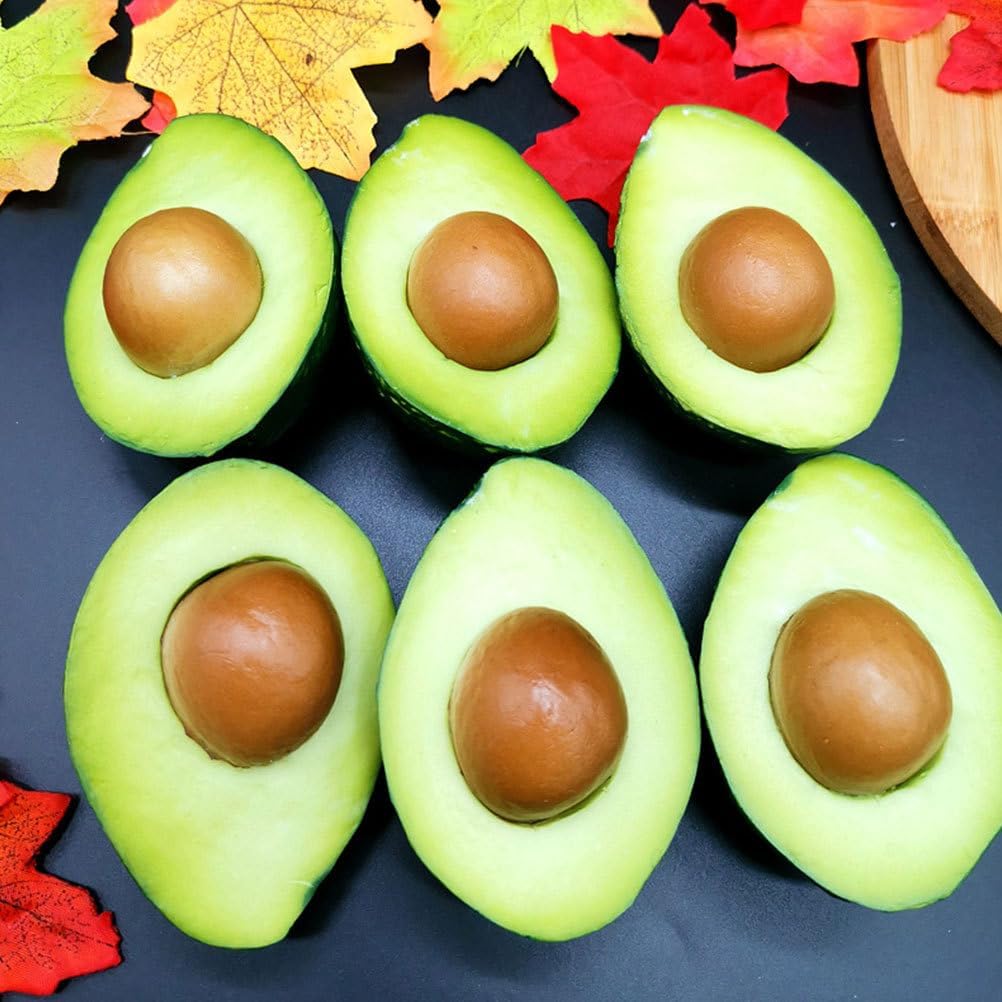 Realistic Fake Avocado Display Set of 3