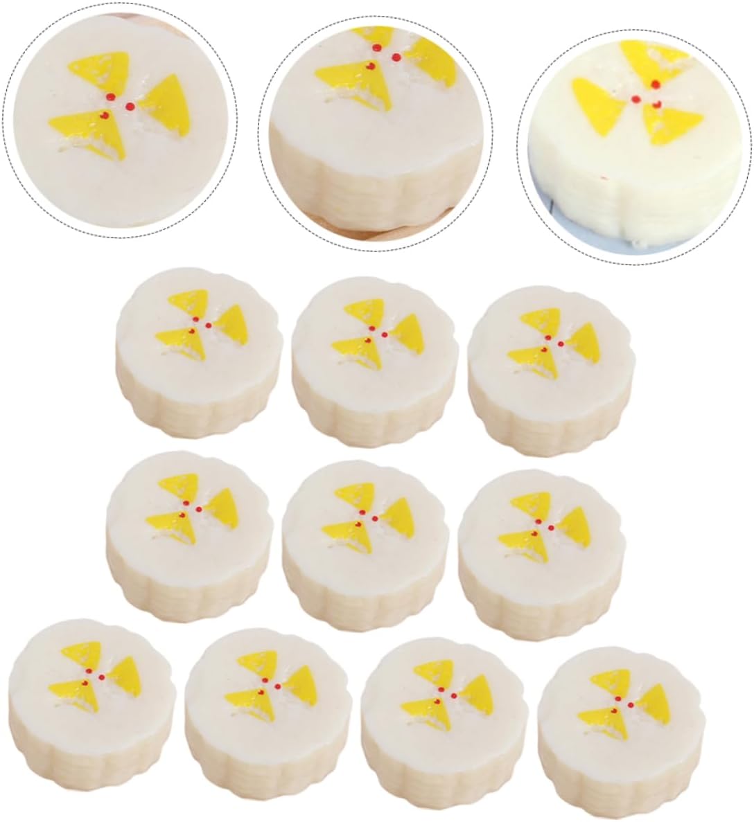 STOBAZA 10pcs Lifelike Artificial Banana Slices Decorations