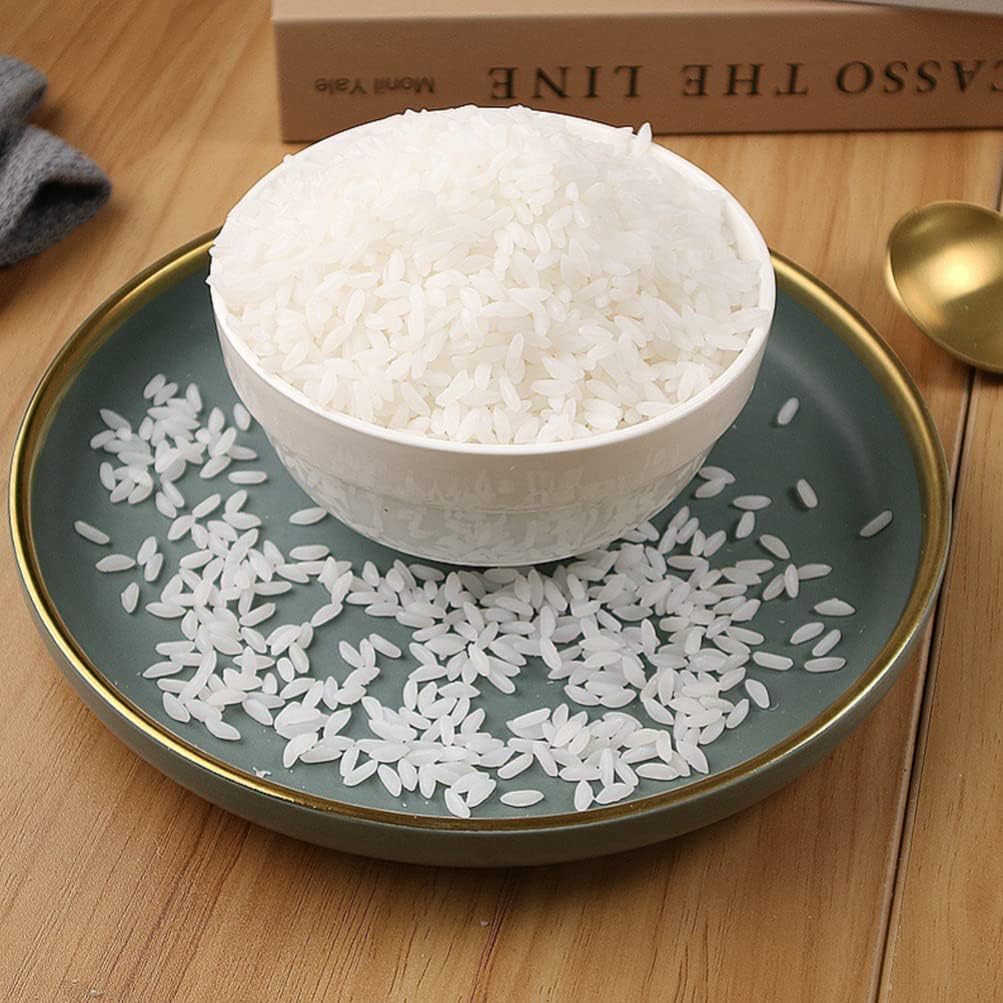 Realistic Fake Rice Model for Kitchen Displays and Photography