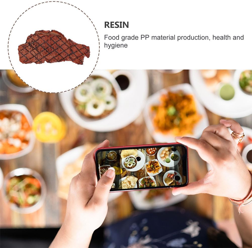 Artificial Fake Steak 2Pcs Realistic Simulation Food Model