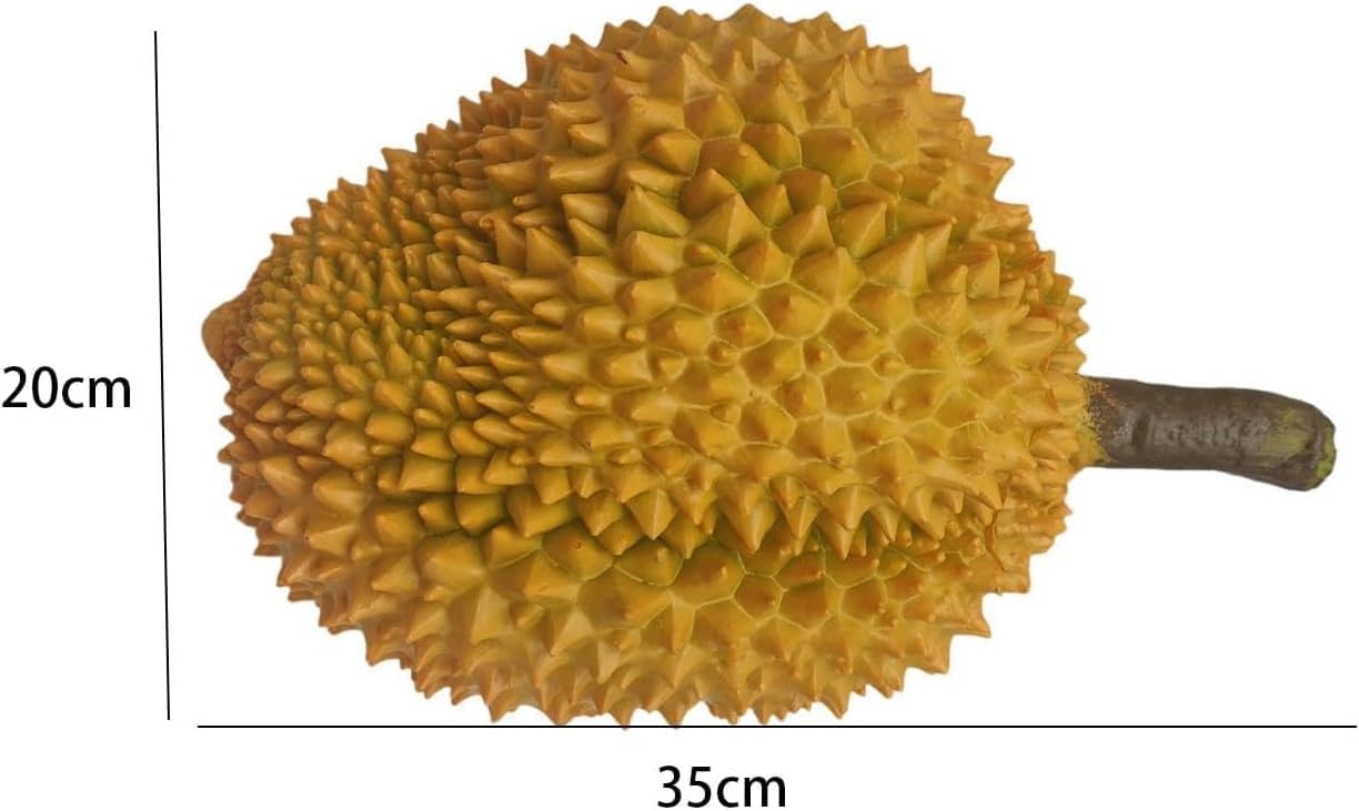 Lindagary Imitation Durian Statue Decor Artificial Fruit Sculpture