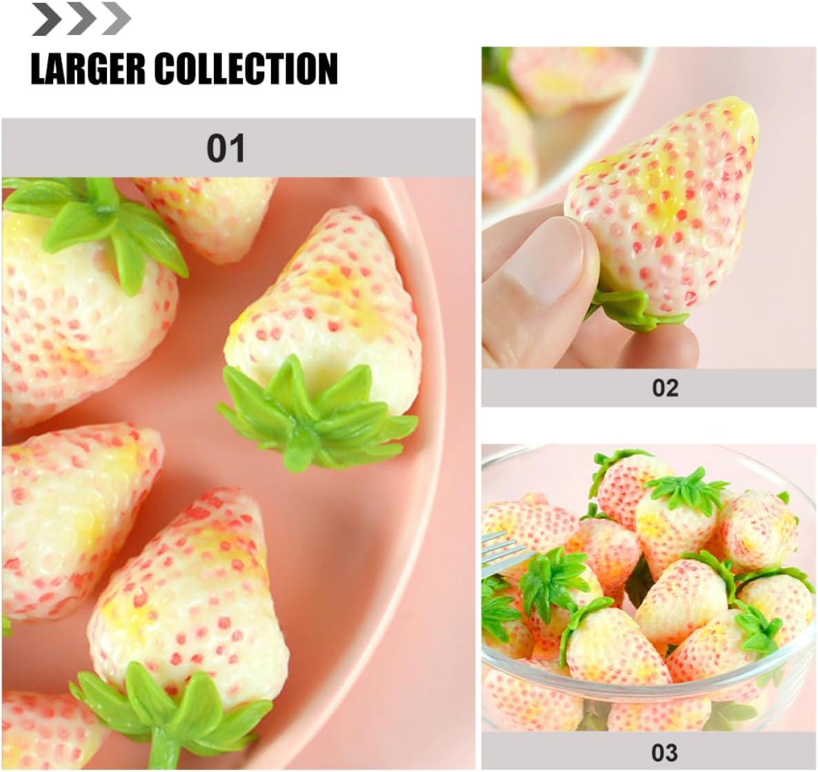 5pc Artificial Strawberry Decor for Cake and Home
