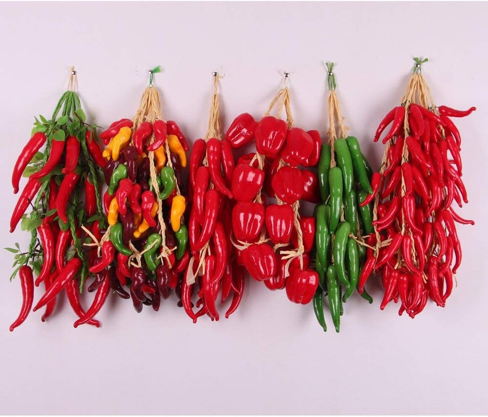 5x 6 Artificial Fruits and Vegetables Kitchen Wall Decor 1