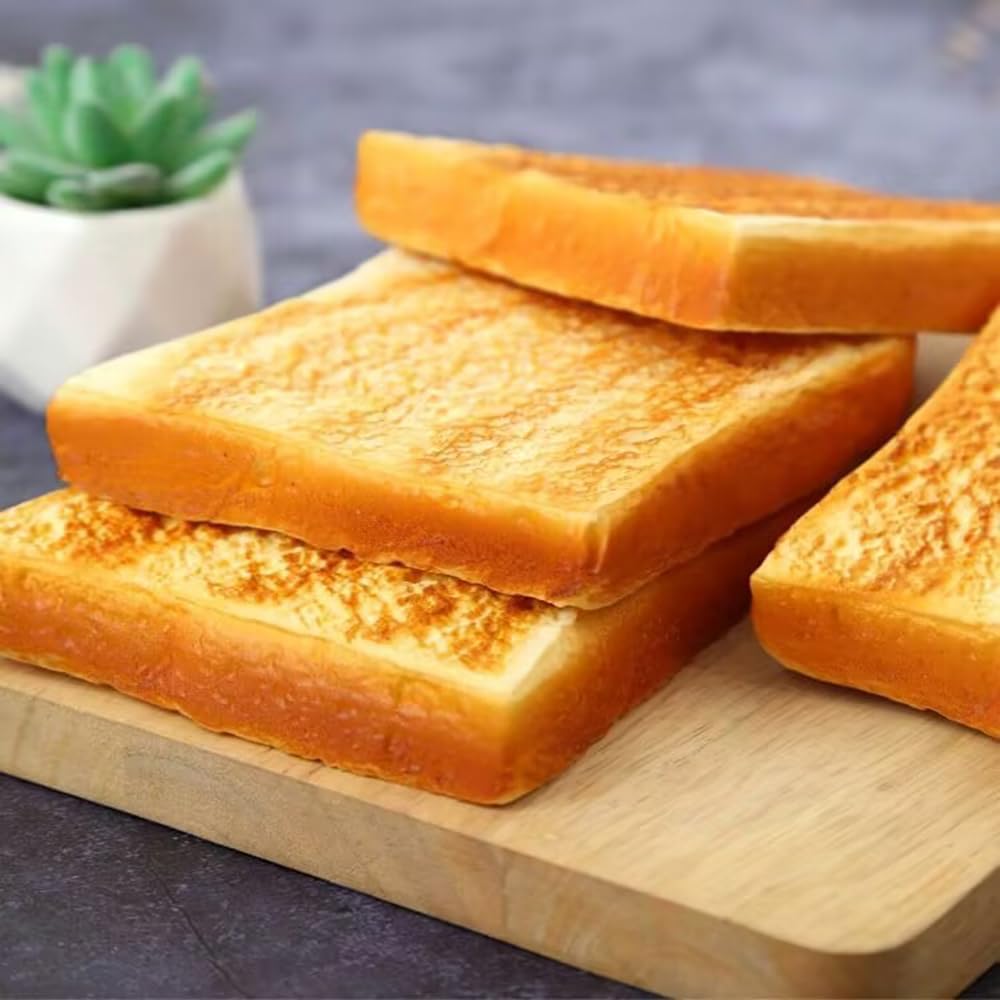 4Pcs Artificial Toast Slice Realistic Bread Decoration