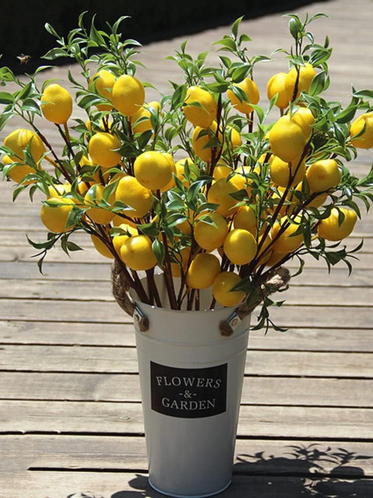 POTRUWE 6PCS Artificial Lemon Branches for Vase