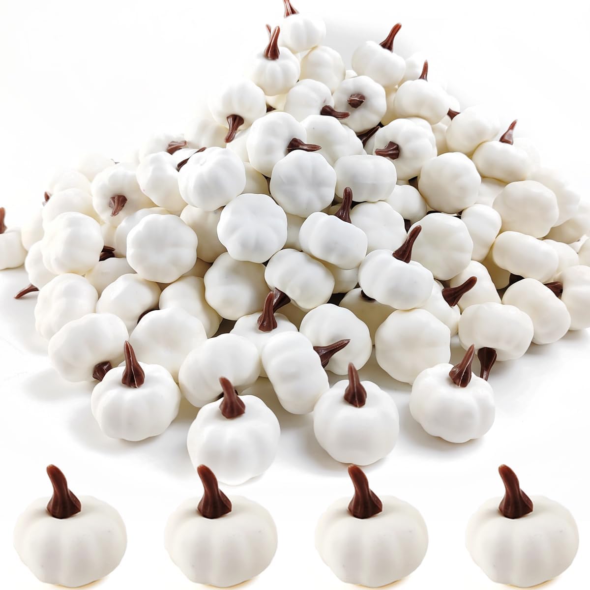 TIHOOD 20PCS Mini Artificial Pumpkins Fall Decor