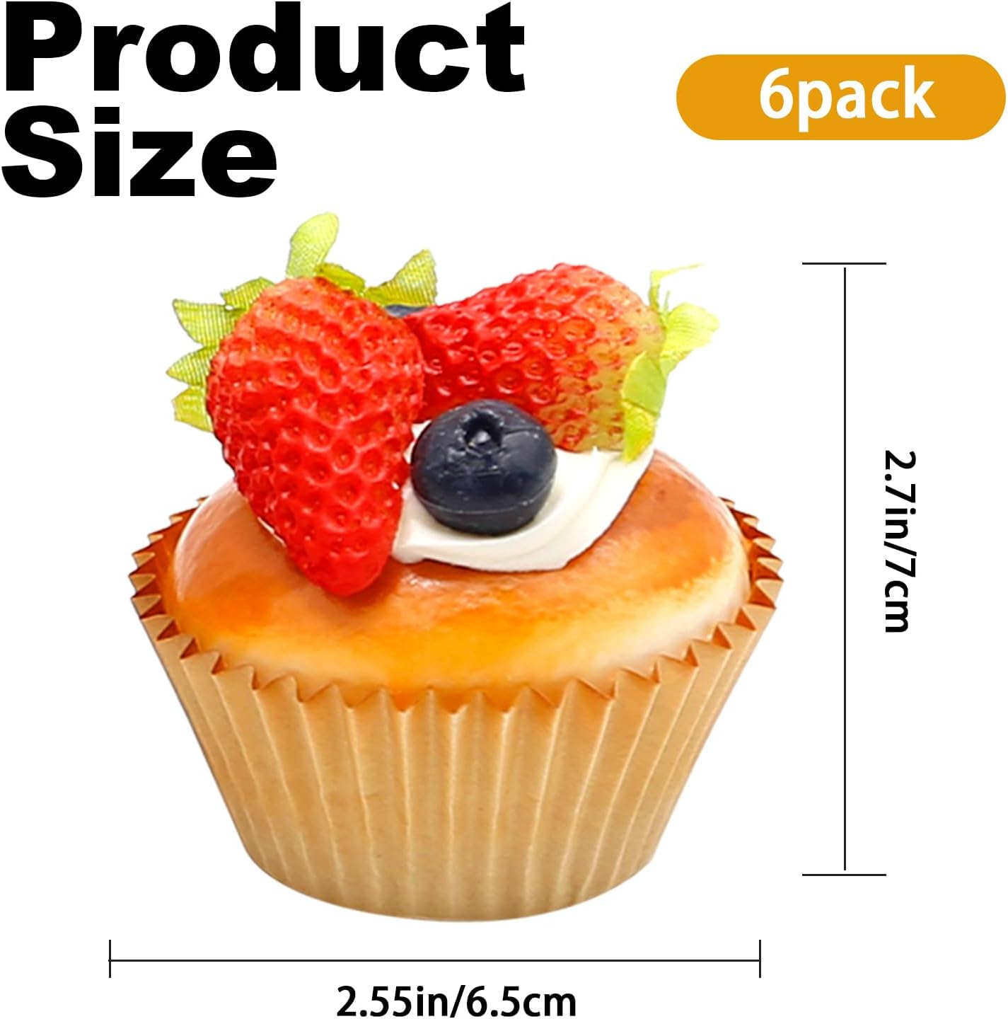 Realistic Artificial Cupcake Models 6Pcs Set