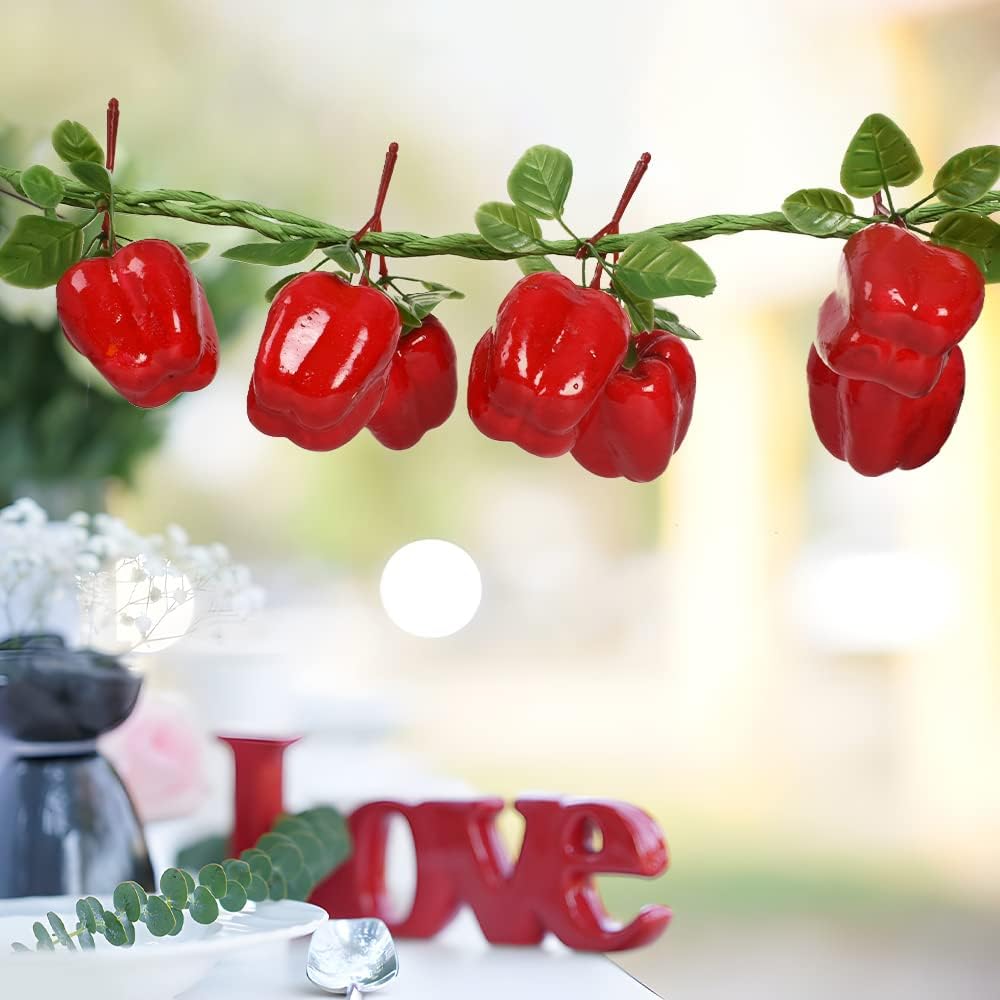 VIOCIWUO Artificial Bell Pepper String 2Pcs